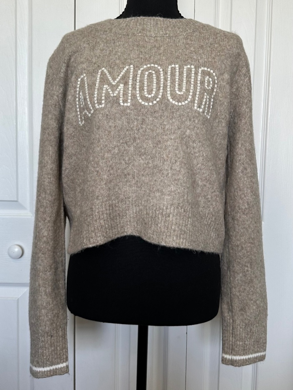 Z Supply "Amour" Taupe Sweater, Size Medium